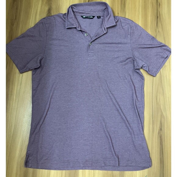 TRAVIS MATHEW Men’s Polo Shirt Short Sleeve Costa Rica Resort Purple Size Medium - Picture 2 of 9